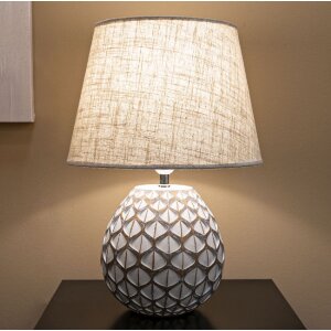 Mauro Ferretti Stolní lampa Tibet Ø35x52 cm White Wash E27 Polyresin