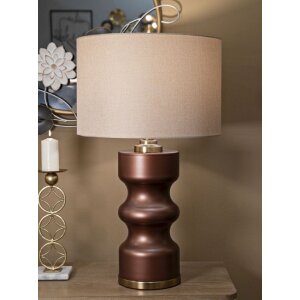 Rosenthal stolní lampa sklo hnědá zlatá Ø40.5x69.5cm stínidlo