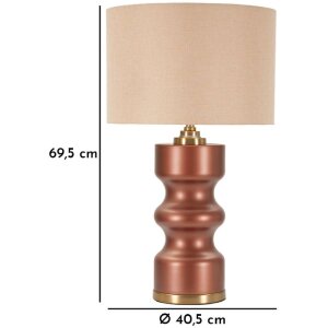 Rosenthal stolní lampa sklo hnědá zlatá Ø40.5x69.5cm stínidlo