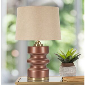 Rosenthal stolní lampa sklo hnědá zlatá Ø36.5x56.5cm E27 max 40W