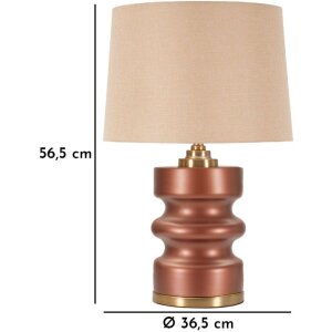 Rosenthal stolní lampa sklo hnědá zlatá Ø36.5x56.5cm E27 max 40W