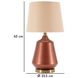 Rosenthal stolní lampa Ø35.5x65 cm hnědá se zlatými akcenty E27 40W