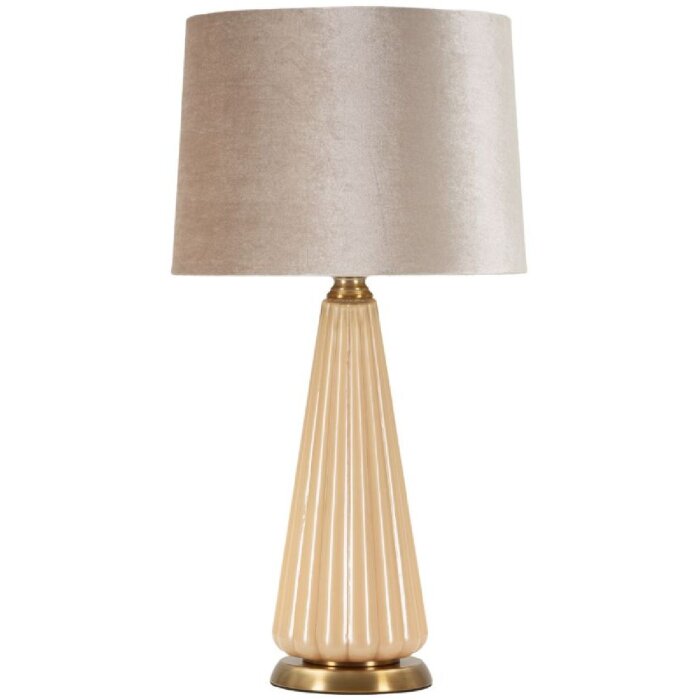 Perly stolní lampa Ø36,5x68,5cm sklo zlatá látkový stínidlo E27 max 40W