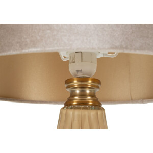 Perly stolní lampa Ø36,5x68,5cm sklo zlatá látkový stínidlo E27 max 40W