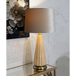 Perly stolní lampa Ø36,5x68,5cm sklo zlatá látkový stínidlo E27 max 40W