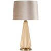 Perly stolní lampa Ø36,5x68,5cm sklo zlatá látkový stínidlo E27 max 40W