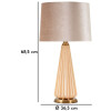 Perly stolní lampa Ø36,5x68,5cm sklo zlatá látkový stínidlo E27 max 40W