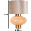 Perly stolní lampa Ø33x49 cm sklo železo perleťově zlatá E27 max 40W