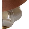 Praga stolní lampa sklo železo látka hnědá zlatá průměr 40,5x57cm E27 max 40W