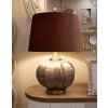 Praga stolní lampa sklo železo látka hnědá zlatá průměr 40,5x57cm E27 max 40W
