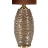 Prague stolní lampa sklo železo látka hnědá zlatá Ø45.5x79cm E27 max40W