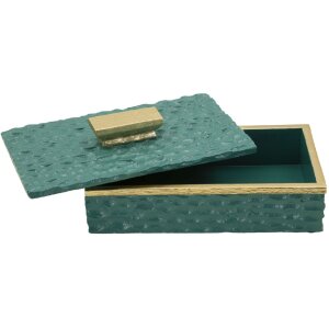 Mauro Ferretti Úložný box Grent 18,8x6,4x10,8 cm zelený-zlatý