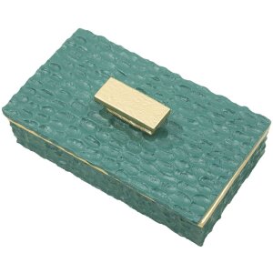 Mauro Ferretti Úložný box Grent 18,8x6,4x10,8 cm zelený-zlatý