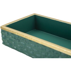 Mauro Ferretti Úložný box Grent 18,8x6,4x10,8 cm zelený-zlatý