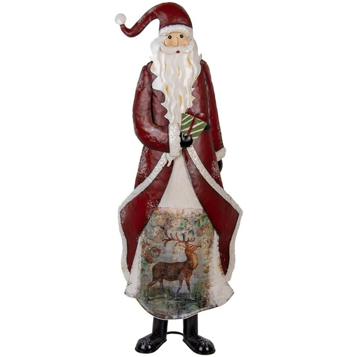 Clayre & Eef Vánoční dekorace Santaklaus červená 33x16x85 cm