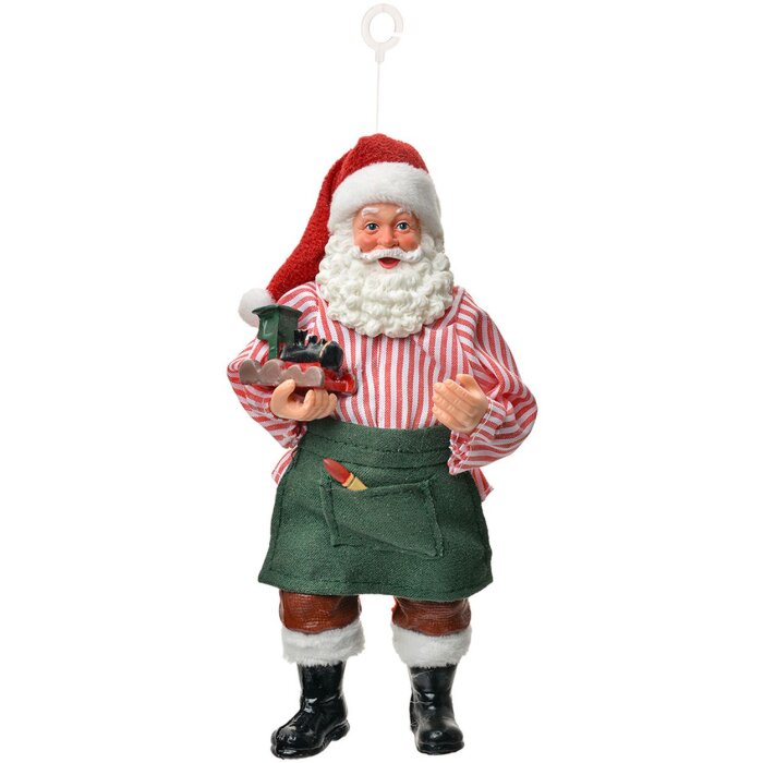 Clayre & Eef 66241 Zavěšená vánoční figurka Santa Claus 17 cm