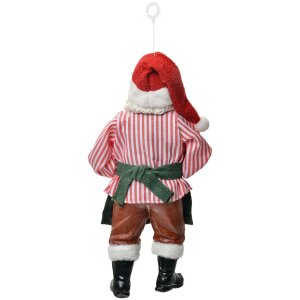 Clayre & Eef 66241 Zavěšená vánoční figurka Santa Claus 17 cm