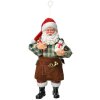 Clayre & Eef Vánoční ozdoba Santa Claus 9x6x17 cm