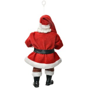 Clayre & Eef 66244 Vánoční ozdoba Santa s dárkem 17cm
