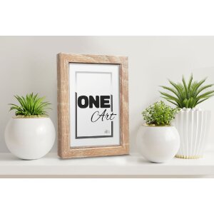 FramesFactory Rámek Hekla 10x15 cm Kartáčované Dubové Dřevo