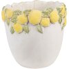 Clayre & Eef Květináč s citronovou dekorací Ø 20x19 cm