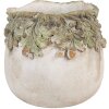 Clayre & Eef Květináč s dekorem dubového listí Ø 19x17 cm