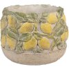 Clayre & Eef Květináč s citronovým motivem Ø19x15 cm kámen