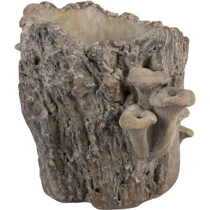 Clayre & Eef Květináč 24x18x18 cm - Hnědo-béžový kamenný vzhled