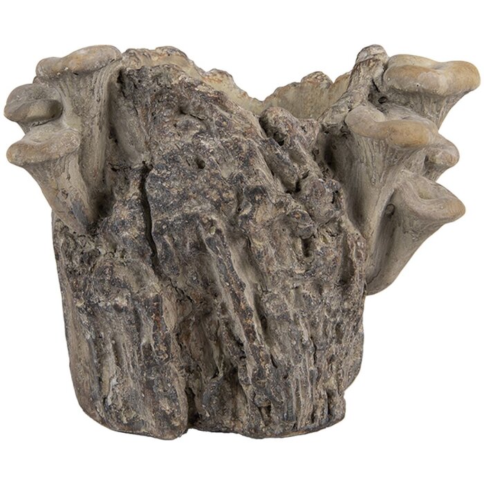Clayre & Eef Květináč 6TE0577S – Hnědo-béžový 19x17x16 cm