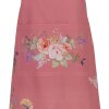 Clayre & Eef Zástěra 70x85 cm – Růžový květinový design