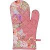 Clayre & Eef Rukavice do trouby Romantic Garden 18x30 cm – Růžová bavlna