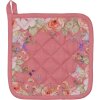Clayre & Eef Chňapka 20x20 cm – Růžová s květinovým vzorem