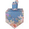 Clayre & Eef Košík na pečivo Ø 15x16 cm – Modrá s květinami