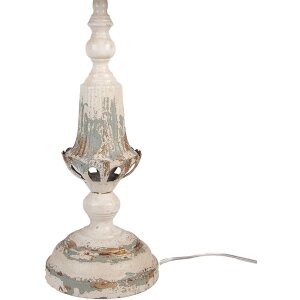 Clayre & Eef Stolní lampa Vintage Ø36x70 cm – Béžová, šedá, zlatá