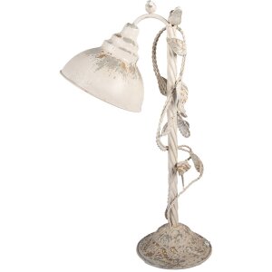 Clayre & Eef Stolní lampa 5LMC0051 – Béžovo-šedá, vintage styl
