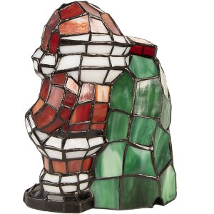 LumiLamp Tiffany Stolní lampa Santa Claus 17x11x22 cm