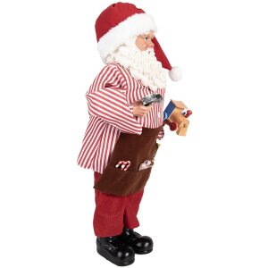 Clayre & Eef Vánoční postava Santa Claus 22x19x45 cm