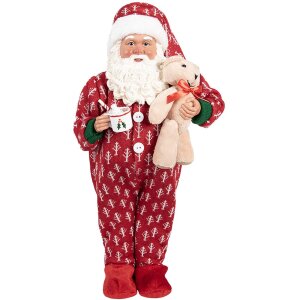 Clayre & Eef Vánoční figurka Santy 45 cm
