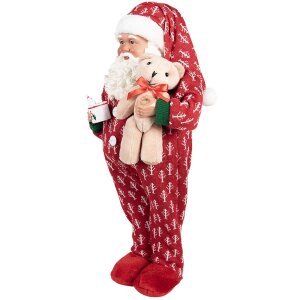 Clayre & Eef Vánoční figurka Santy 45 cm