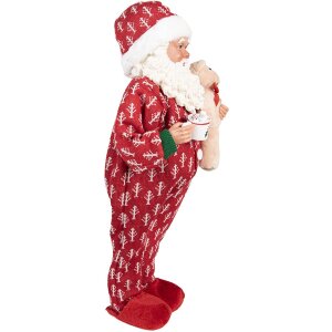 Clayre & Eef Vánoční figurka Santy 45 cm