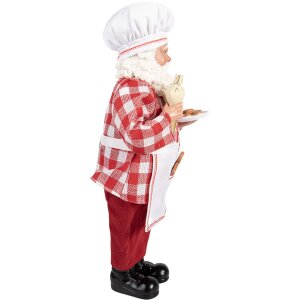 Clayre & Eef Vánoční dekorace Santy Clause pekař 45 cm