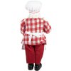 Clayre & Eef Vánoční dekorace Santy Clause pekař 45 cm