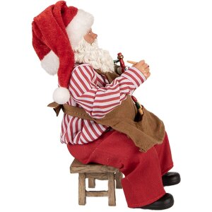 Clayre & Eef Vánoční figurka Santa – 13x10x28 cm