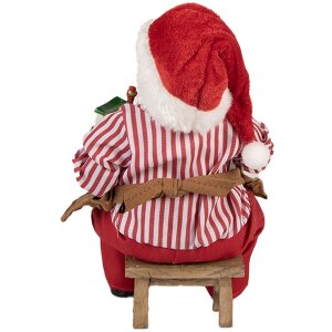 Clayre & Eef Vánoční figurka Santa – 13x10x28 cm
