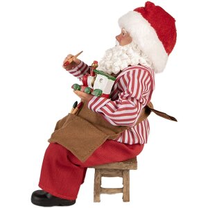 Clayre & Eef Vánoční figurka Santa – 13x10x28 cm
