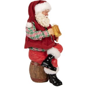 Clayre & Eef Vánoční skřítěk s krčkem – 24 cm dekorativní figurka