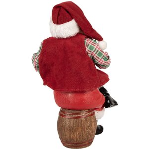 Clayre & Eef Vánoční skřítěk s krčkem – 24 cm dekorativní figurka