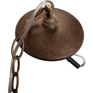 Clayre & Eef Závěsná lampa 6LMP801 Gold Ø20x22cm E14 Vintage kov