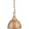 Clayre & Eef Závěsná lampa 6LMP801 Gold Ø20x22cm E14 Vintage kov