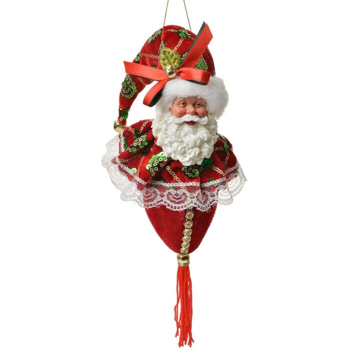 Clayre & Eef Vánoční ozdoba Santa Claus 12x13x68 cm